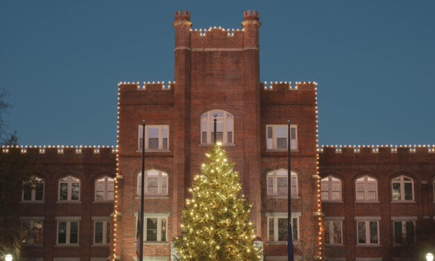 Catawba College Christmas Tree Shines Bright