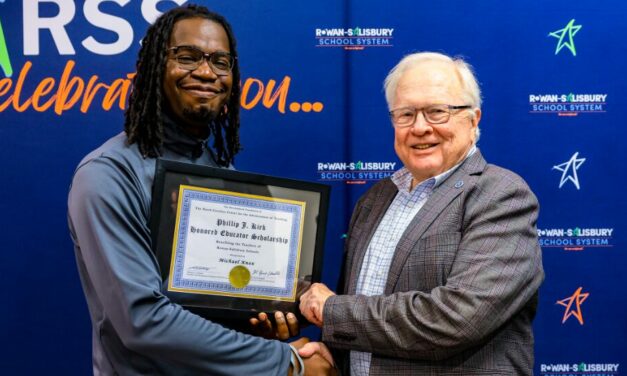 Rowan-Salisbury School System Teacher of the Year Receives Phillip J. Kirk Honored Educator Scholarship