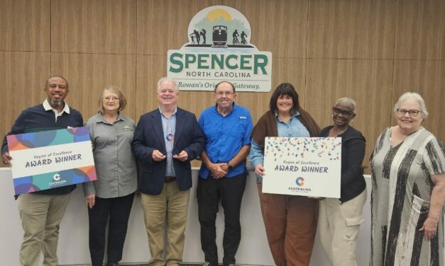 Spencer Receives 2026 Region of Excellence Award from Centralina Regional Council